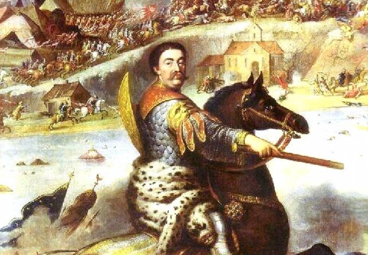 Jan III Sobieski podczas bitwy pod Chocimiem