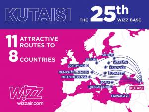 Siedem nowych gruzińskich tras w siatce połączeń Wizz Air