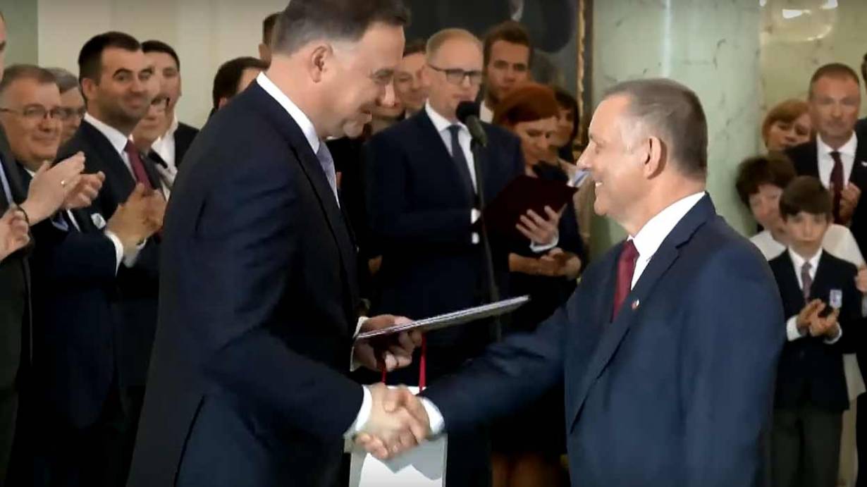 Prezydent Duda i nowy minister finansów Marian Banaś