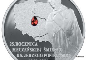 Aukcje monet pamięci ks. Jerzego Popiełuszki