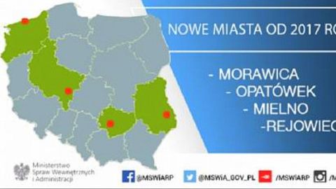 Cztery nowe miasta na mapie administracyjnej Polski