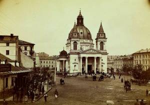 Plac Trzech Krzyży ok. 1895 roku