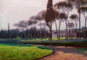 A. Gierymski, Pineta Villa Borghese w Rzymie