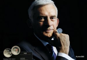 Jerzy Buzek prezentuje najnowsze monety kolekcjonerskie NBP