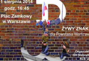Żywy Znak dla Powstania Warszawskiego