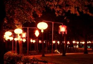 Chińskie lampiony w Łazienkach