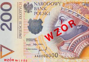 Unowocześniony banknot 200 zł