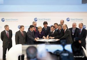 W otwarciu Nord Stream wzięli udział m.in. kanclerz Angela Merkel i prezydent Aleksander Miedwiediew