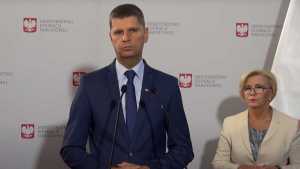 Minister Edukacji Dariusz Piontkowski i v-ce minister Marzena Machałek