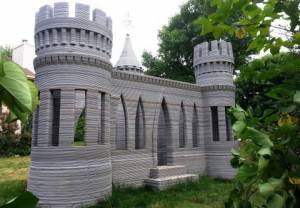 Wydrukowany zamek z betonu