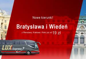 Lux Express wyrusza do Bratysławy i Wiednia
