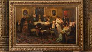 Pokaz obrazu „Chopin w salonie księcia Antoniego Radziwiłła w roku 1829” Henryka Siemiradzkiego realizowany jest przez Muzeum w Nieborowie i Arkadii oraz Fundację Trzy Trąby.