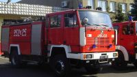 Pojazdy bojowe straży pożarnej na ulicach stolicy