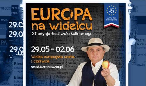 Plakat Europa na widelcu. Robert Makłowicz.
