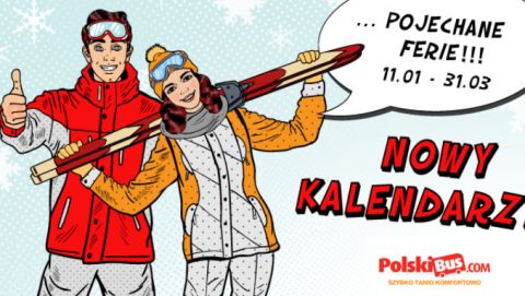 Nowy kalendarz na ferie zimowe z Polskim Busem