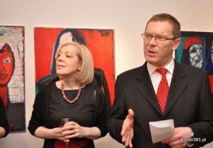 Tatjana Semane z mężem, ambasadorem Łotwy w Galerii Delfiny