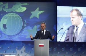 Premier Donald Tusk na inauguracyjnej debacie tegorocznego Forum Ekonomicznego w Krynicy
